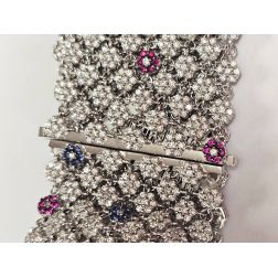 Bracciale multifilo floreale chiusura