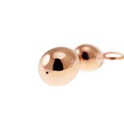 2 Polished Oval Pendant Earrings in 18kt Rose Gold