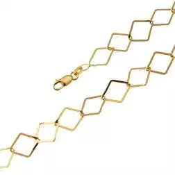 Collana Girocollo 45cm Catena a Rombi piatti in oro giallo 18kt