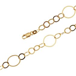 5+1 Circle 90cm Lace Necklace in 18kt Yellow Gold