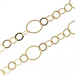 Collana Laccio 90cm a Cerchi 5+1 in Oro Giallo