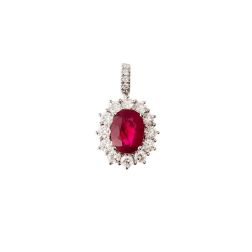Ciondolo Kate Rubino 1,54ct Ovale 8x6mm