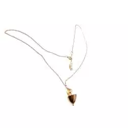 Collana con ciondolo a mandorla in Oro Rosa