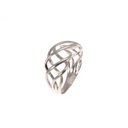 Anello a treccia Oro Bianco