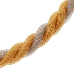 Collana intrecciata modello calzamaglia in Oro Giallo e Bianco