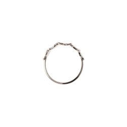 Anello Fascia di Cuori incavati Oro Bianco