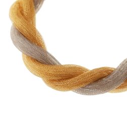 Braided bracelet in Yellow and White Gold