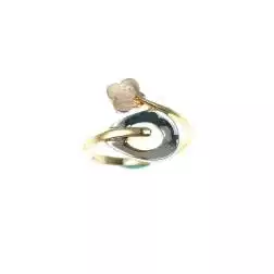 Anello Fiore e Foglia Oro Tre colori