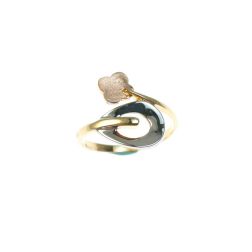 Ring Flower Leaf Gold Three Colors