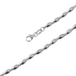 Bracciale con Barilotti alternati in Oro Bianco