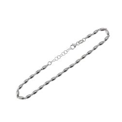 Bracciale con Barilotti alternati in Oro Bianco