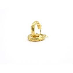 Orecchini Boccole Striate Piccole Oro Giallo 18kt