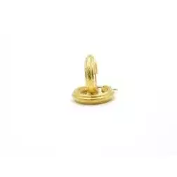 18kt Yellow Gold striped Small Hoops Earrings