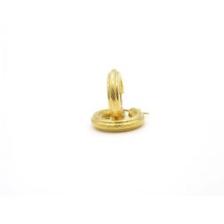 Orecchini Boccole Striate Piccole Oro Giallo 18kt