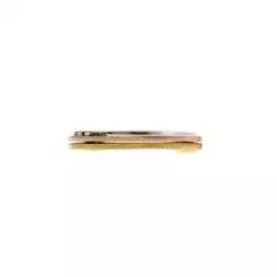 Anello Scultura rettangolare Oro Giallo e Bianco