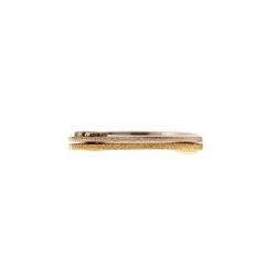 Satin Yellow Gold and White Gold Non-Rhodium Squared Ring