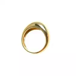 Anello Bombato Sottile in Oro Giallo