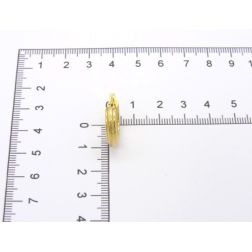 Orecchini Boccole Striate Piccole Oro Giallo 18kt foto misure