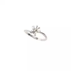 Anello Farfalla con Zirconi in Oro Bianco