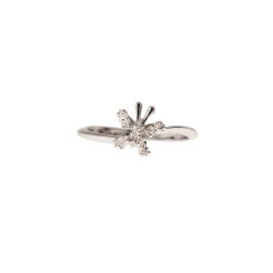 Anello Farfalla con Zirconi in Oro Bianco