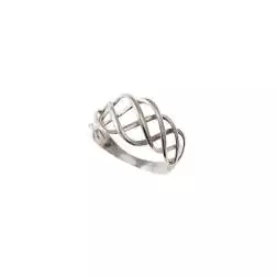 Anello a treccia Oro Bianco