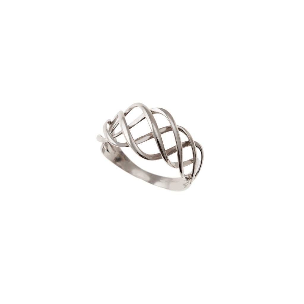White Gold Braided Ring