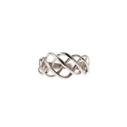 Anello a treccia Oro Bianco