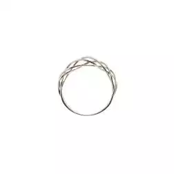 Anello a treccia Oro Bianco