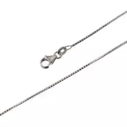 Girocollo Veneta Sfaccettata 40cm 0.8mm Oro Bianco