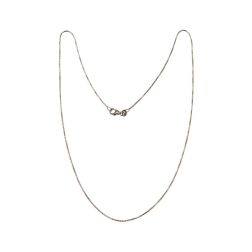 Girocollo Veneta Sfaccettata 40cm 0.8mm Oro Bianco