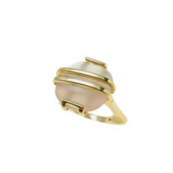 Rose Quartz Ring Yellow Gold
