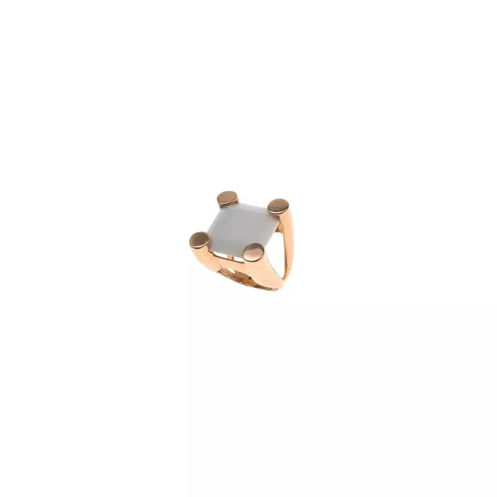 Anello Agata con griffe Oro Rosa