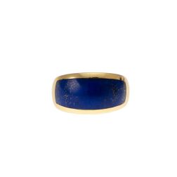Anello Fascia con Lapis su Oro Giallo