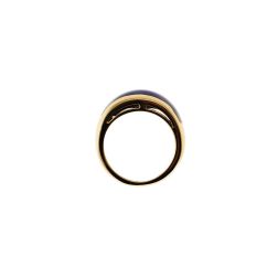 Anello Fascia con Lapis su Oro Giallo