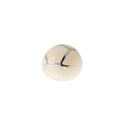 White Gold Domed Enamel Ring