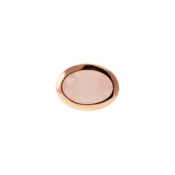 Anello Quarzo Rosa Ovale Oro Rosa