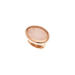 Rose Gold Oval Quartz Ring