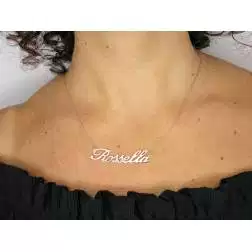 Collana Nome Oro Bianco GRANDE