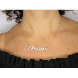 Name Necklace white  gold big version