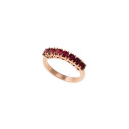 Veretta with 7 Rubies in Rose Gold