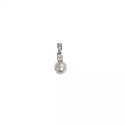 Ciondolo Perla Freshwater e zircone