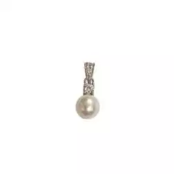 Ciondolo Perla Freshwater e zircone