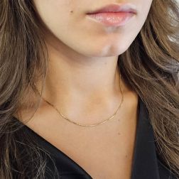 Necklace Veneta 45cm 1mm 18kt yellow gold