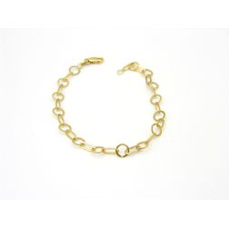 Oval and circle Chain Bracelet