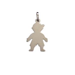 18kt White Gold Child Pendant