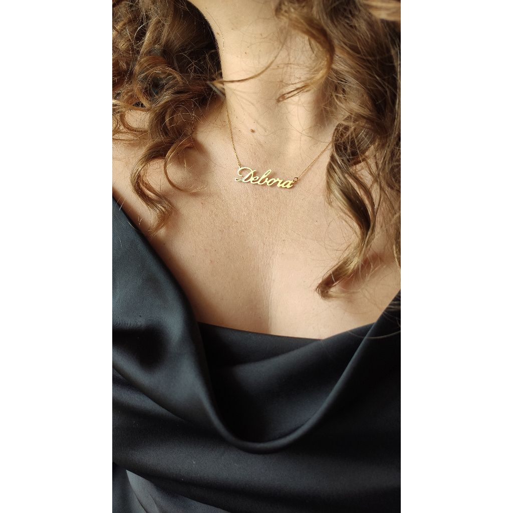 Name Necklace White Gold Big version