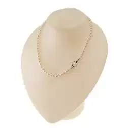 Collana Perle Fresh Water chiusura fiore Oro Bianco 18kt