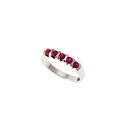 Veretta Ring 5 Rubies White Gold