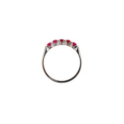 Veretta Ring 5 Rubies White Gold