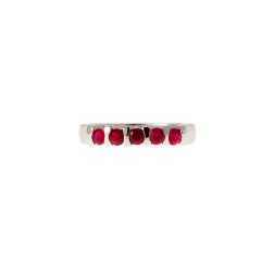 Veretta Ring 5 Rubies White Gold